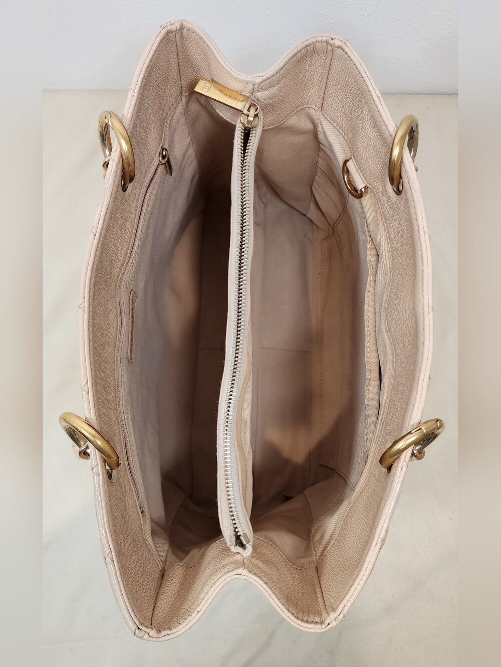 Chanel 2008-2009 Grand Shopping Tote. Minor Fade On Hardware. - Picture 10 of 16